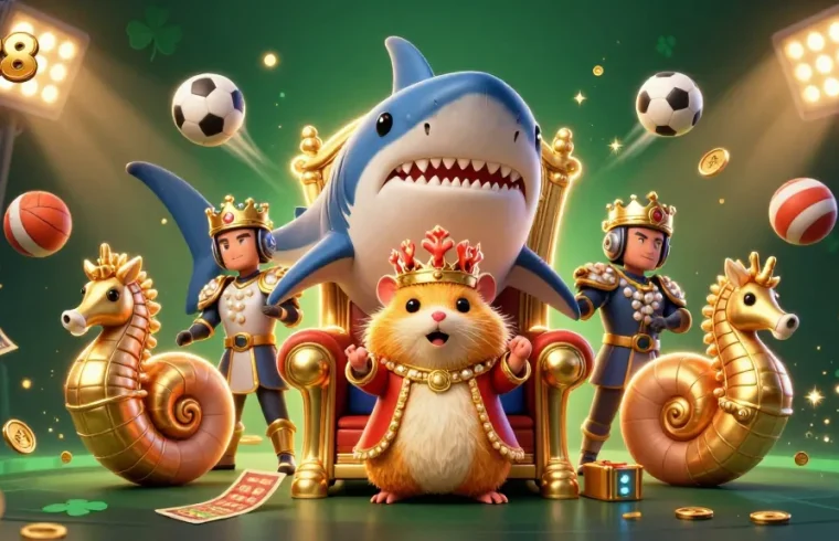 Experience thrilling action at rs88 with a vibrant illustration depicting dynamic sports elements and a royal theme.