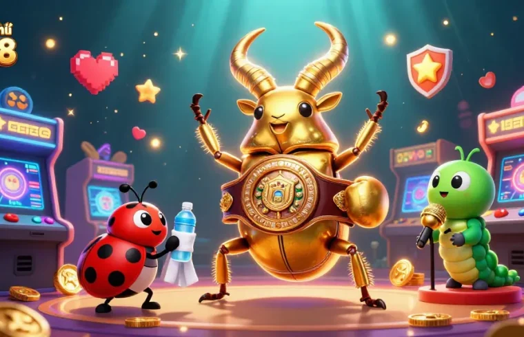 Experience thrilling gameplay with đăng ký lu88, featuring a dynamic boxing scene with characters in a vibrant casino atmosphere.