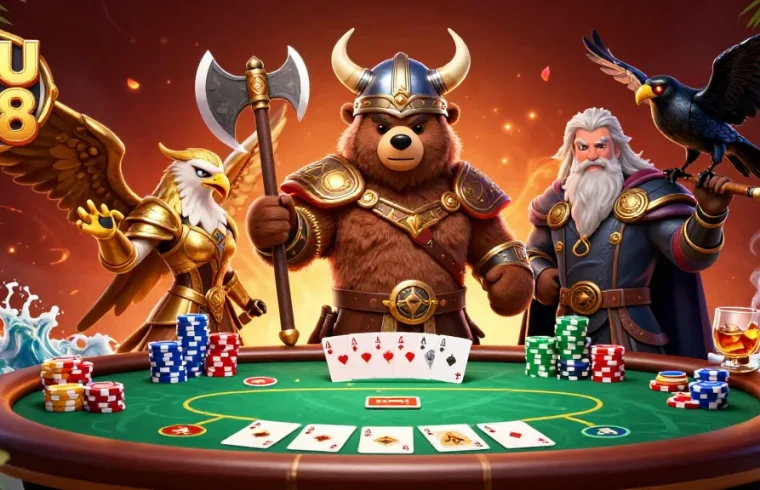 Engage with uu 88 at a vibrant poker scene featuring dynamic characters and rich elements.